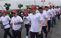 “放松心情，磨砺意志，超越自我” 正定公司参加徒步走活动